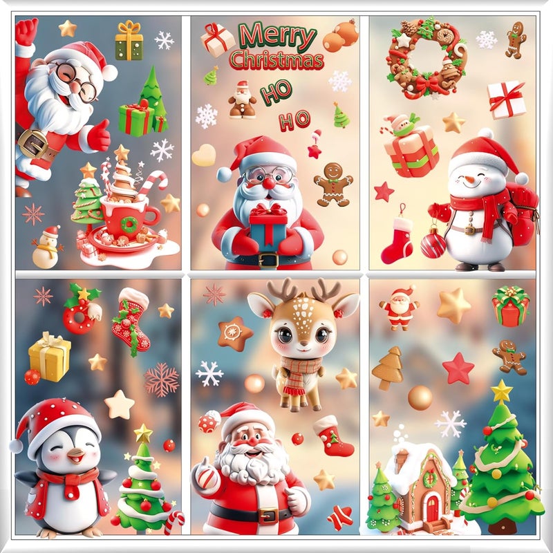 Pseutio Christmas Clings and Xmas Decals for Window Decorations - Image 1